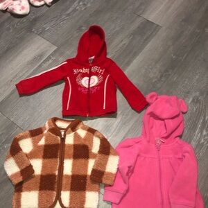 3 Cozy Baby Girl Hoodie with Design